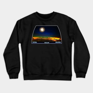 Total Solar Eclipse New England Lake Adirondack Mountains New York Crewneck Sweatshirt